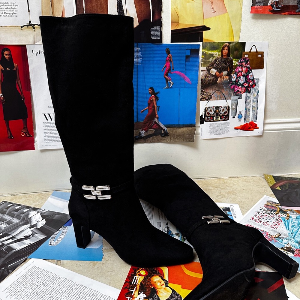 Chinese Laundry Black Boot w/ Silver Details